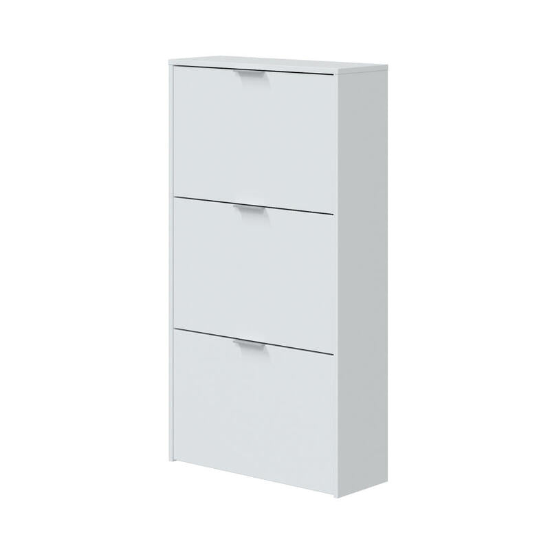 Zapatero 3 Puertas Abatibles Blanco Brillo