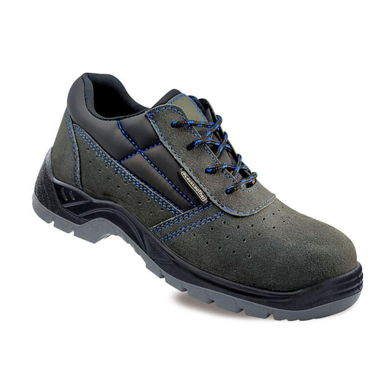 Zapatos De Seguridad Piel Serraje Perforado S1p Metalfree Talla 40 Blackleather