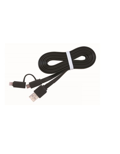 Gembird Cable Usb 2.0 A Micro Usb Y Lightning 1m Negro