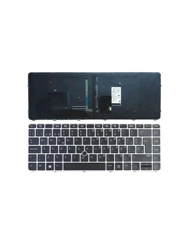 Teclado Hp Elitebook 745 G3 / 745 G4 / 840 G3 / 840 G4 / 848 G4 / Negro Marco Plata