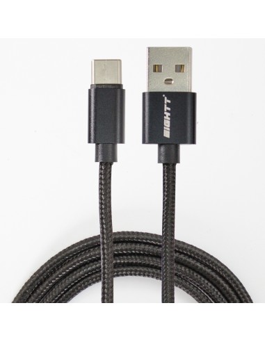 Eightt Cable Usb A Usb-c Metal Flex. 1 M , Negro Nilon Trenzado