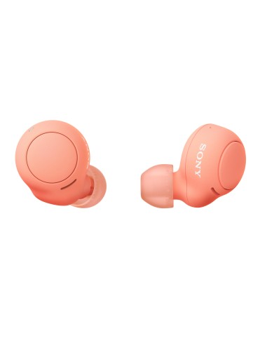 Auriculares Bluetooth Sony Wf-c500 Con Estuche De Carga Autonomía 5h Naranjas