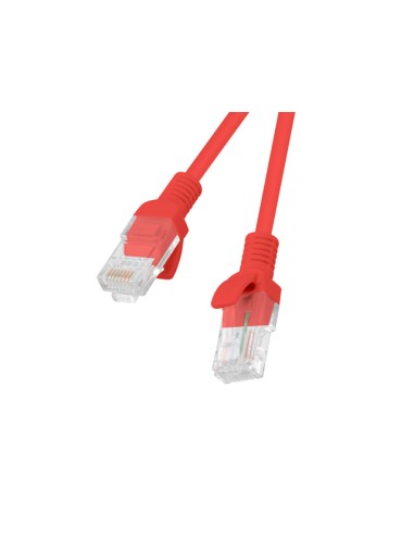 Lanberg Cable De Red Pcu5-10cc-0025-r,rj45,utp,cat 5e,0.25m,rojo