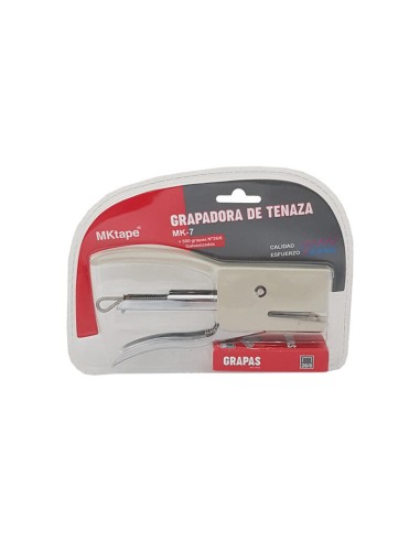 Mini Grapadora Tranzada Mktape Mk7 Mk223900 - N26/6 · 20 Hojas · Blanca