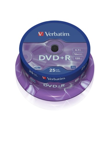 Verbatim Dvd+r Advanced Azo 16x Tarrina-25uds