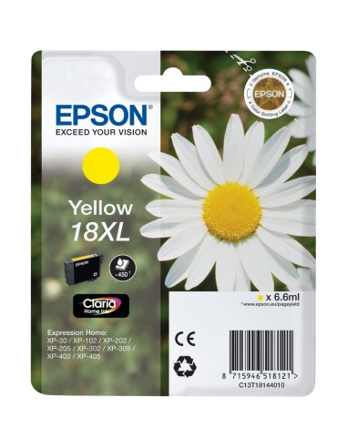 Epson Tinta Amarillo Expression Home Xp-102/205/215/305/405 - Nº18xl