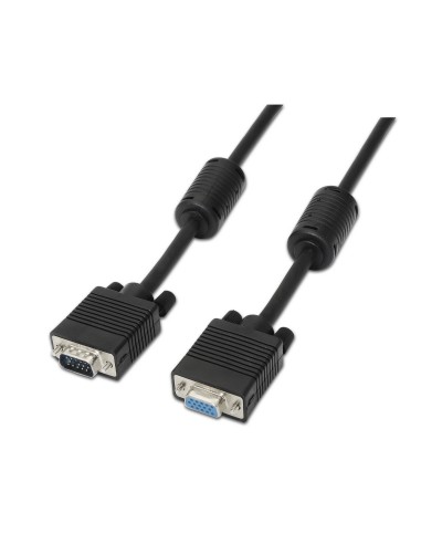 Aisens Cable Svga Con Ferrita - Hdb15/macho-hdb15/hembra - 3m - Negro