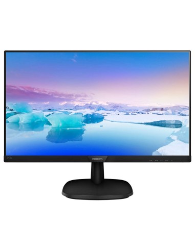 Monitor Philips 243v7qdsb 23.8' Full Hd Negro 250cdm2 Vga Dvi Hdmi