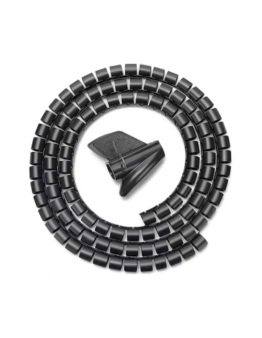 Aisens Organizador De Cable En Espiral 25mm - 1m - Negro