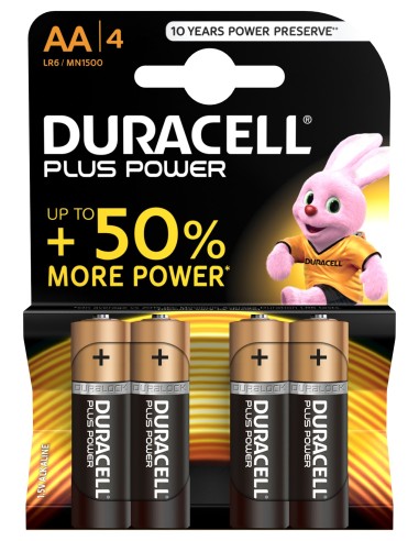 Duracell Pilas Plus Power Lr06 Alcalinas Aa 1.5v Pack-4