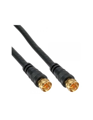 Cable Inline Sat Premium 2x Blindado 2x F-plug  85db Negro 15m