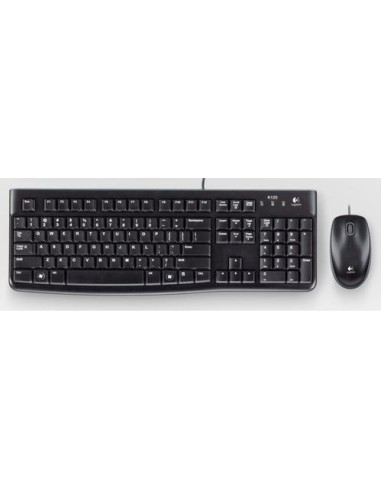 Teclado Portugués + Ratón Logitech Mk120 Usb Qwerty Negro 920-002547