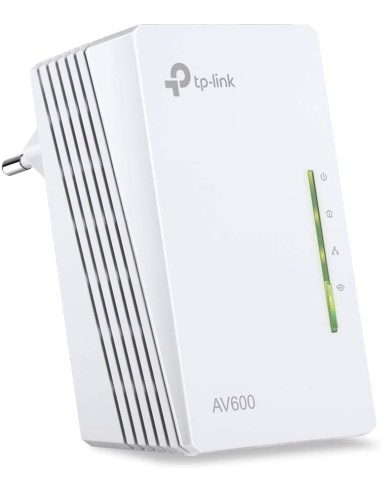 Tp-link Tl-wpa4220 - Extensor Powerline Av600 300mbps Homeplug Av Plc Con Wifi, 2 Puertos Ethernet 10/100mbps, 1 Pieza