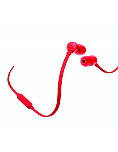 Auriculares Intrauditivos Jbl T110 Con Micrófono Jack 3.5 Rojo