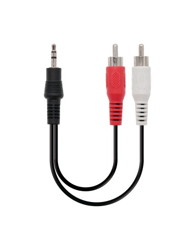 Nanocable Cable Audio Estereo Jack 3.5mm Macho A 2x Rca Macho 5m - Negro