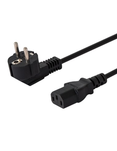 Cable Savio Cl-98 Iec320 C13 - Shuko 1.8 M Negro