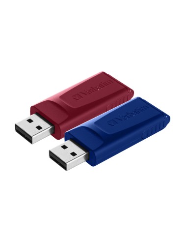 Verbatim Usb Drive 2.0 Slider Multipack 2x32gb (rojo/azul)