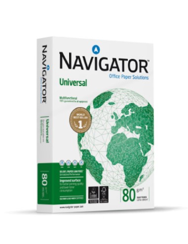 Papel Navigator Universal 5 Paquetes X 500 Hojas A4 80 Gr Blanco