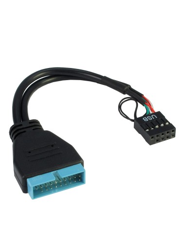 Inter-tech 88885217 Adaptador De Cable Usb 3.0 Usb 2.0 Negro