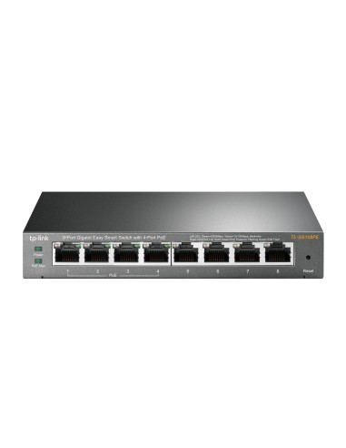 Tp-link Tl-sg108pe Switch Easy Smart 8 Puertos Gigabit Con 4 Puertos Poe