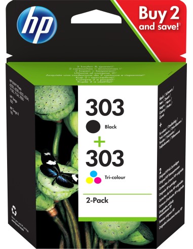 Cartucho De Tinta Original Hp 303 Multipack Negro Tricolor