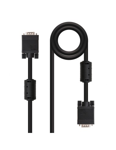 Nanocable Cable Svga Con Ferrita Hdb15 Macho A Hdb15 Macho 1.80m - Negro