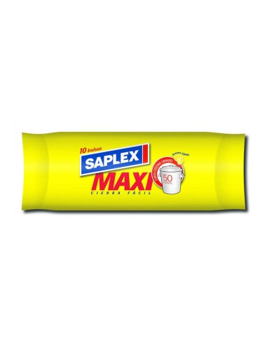 Bolsa Basura Maxi Limon Blanca 50lt Saplex 70x57cm