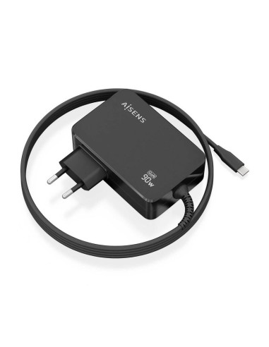 Aisens Cargador Gan 90w Pd3.0 1xusb-c 1.8m, Negro