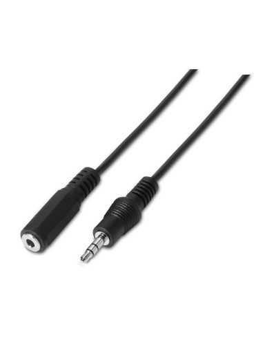 Aisens Cable Audio Estereo - Jack 3.5/m-jack 3.5/h - 1.50m - Negro