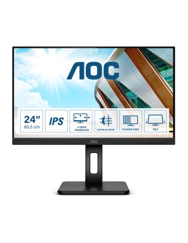 Monitor Profesional Aoc Q24p2q 23.8" Qhd Multimedia Negro