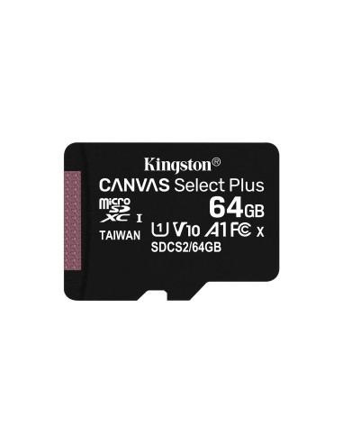 Micro Sd Kingston 64gb Sdxc Canvas Select Sin Adap Cl10 / R: 100mb/s  W:85mb/s Sdcs2/256gb