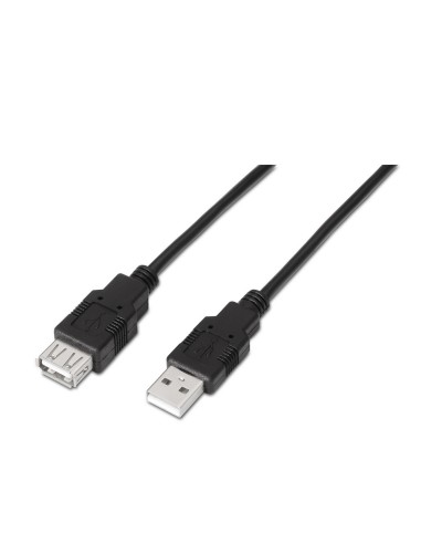 Aisens Cable Extension Usb 2.0 - Tipo A Macho A Hembra - 1m - Negro