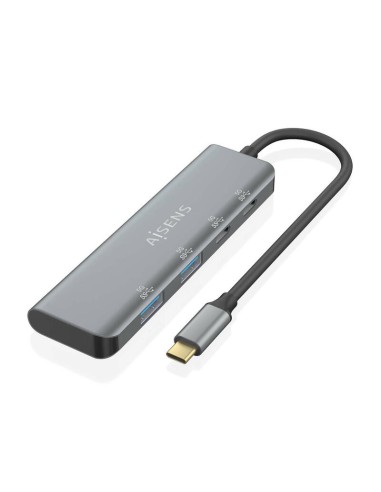 Aisens Hub Usb 3.2 Gen1 5g Usb-c - Usb-c/m-2xusb-c/h-2xusb-a/h - 15cm - Color Gris