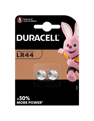 Duracell Pila Boton Alcalina Lr44 1.5v Blister 2uds A76 / V13ga / 76a