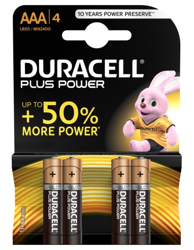 Pack De 4 Pilas Aaa Duracell Plus Mn2400 1.5v Alcalinas