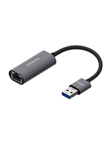 Aisens Conversor Usb 3.0 A Ethernet Gigabit 10/100/1000 Mbps - 15cm - Gris