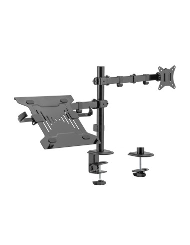 Aisens Soporte De Mesa Giratorio E Inclinable Para Portatil Y Monitor/tv 9kg De 17-32" - Negro