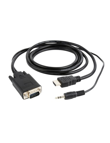 Gembird Cable Hdmi A Vga Con Audio M/m 1.80m Negro  A-hdmi-vga-03-6