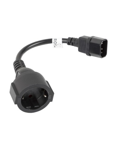 Lanberg Cable De Alimentacion Schuko A C14 H/m Negro Ca-c14e-10cc-0018-bk -..lanb