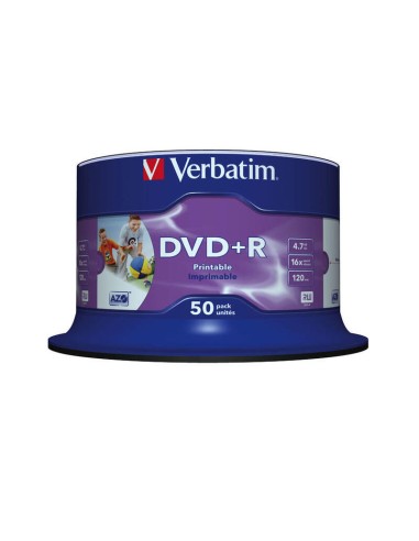 Verbatim Dvd+r Wide Inkjet Printable No Id Brand 4,7 Gb 50 Pieza(s)  43512