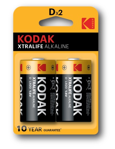 Kodak Xtralife Pila Alcalina D Lr20 Blister*2