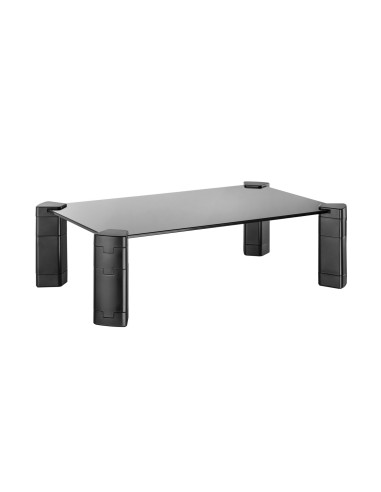 Aisens Soporte Elevador Cristal Para Monitor / Portatil - Negro