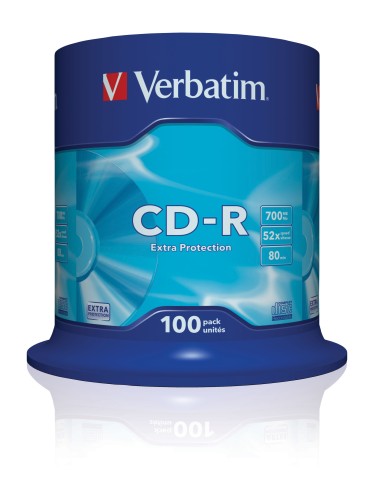 Verbatim Cd-r 700mb 52x 80 Min. Tarrina 100 43411 (4)