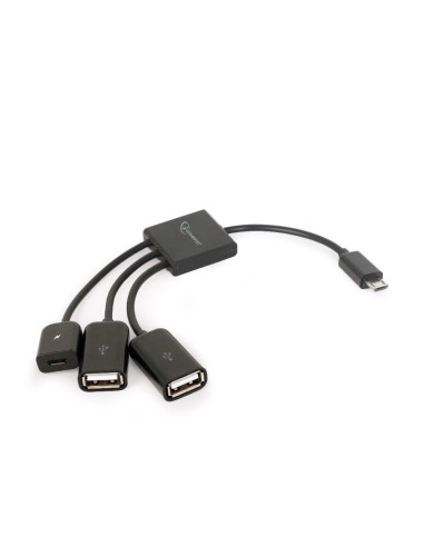 Gembird Hub Otg Para Smartphone Microusb Negro