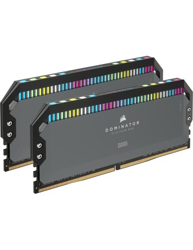 Memoria Corsair Dominator Platinum Rgb 32gb 2x16gb Ddr5 5600mt S Dimm Unbuffered 36-36-36-76 Std Pmic Amd Expo Cool Grey Heat...