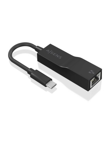 Aisens Conversor Usb3.1 Gen1 Usb-c A Ethernet Gigabit 10/100/1000 Mbps - 11cm - Negro