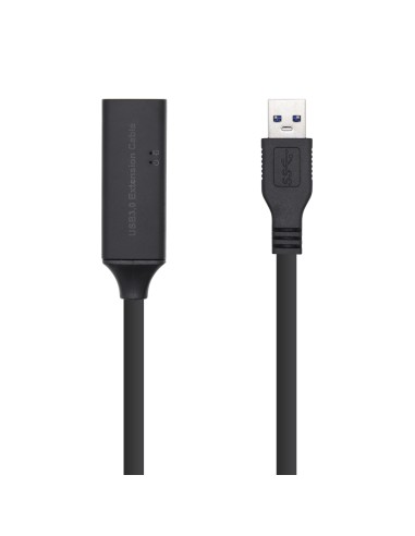 Aisens Cable Usb 3.0 Prolongador Con Amplicador Y Alim - Tipo A/m-a/h - 10m - Negro