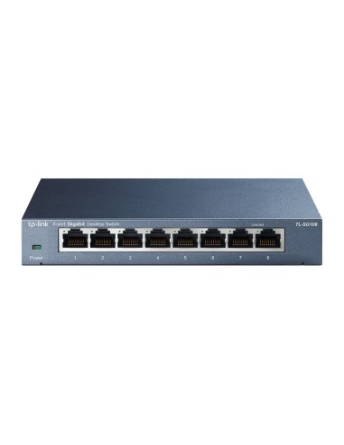 Tp-link Tl-sg108 Switch 8 Puertos Gigabit 10/100/1000 Mbps Metálico