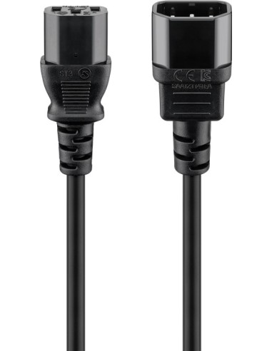 Goobay Nk 100 S-300 Cable Alimentacion C14 C13  3m Negro