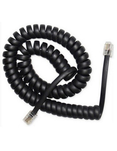 Gembird Cable En Espiral Para Auricular De Teléfono, Rj10 (4p4c), 2m, Negro